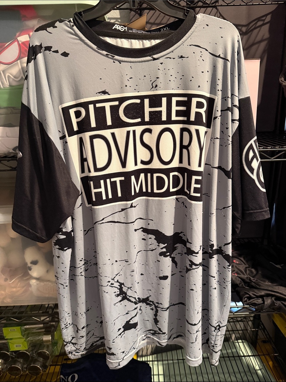 ARGM Pitcher Advisory "Hit Middle" Graphic Jersey - Gray & Black